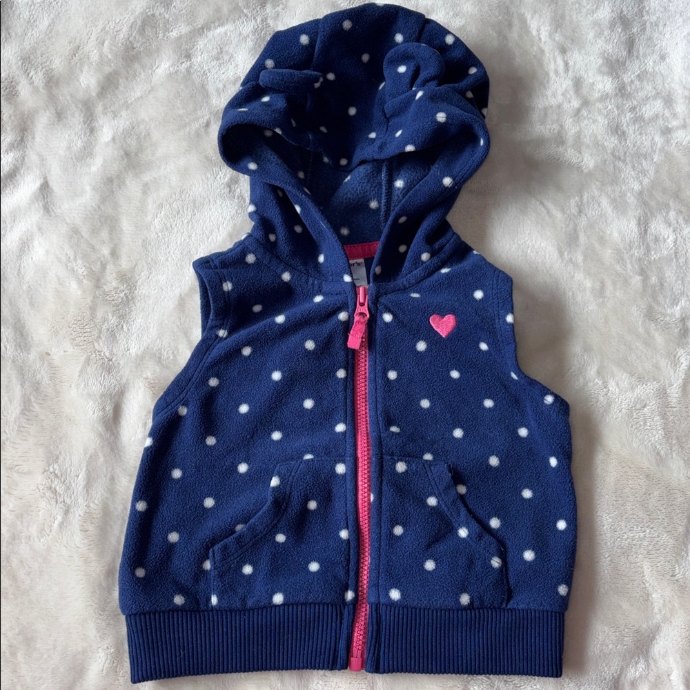 Baby Carter’s Hoodie Black Dot Dress Gold Heart Cheetah Fruit Print Onesies 6 M - Picture 8 of 9